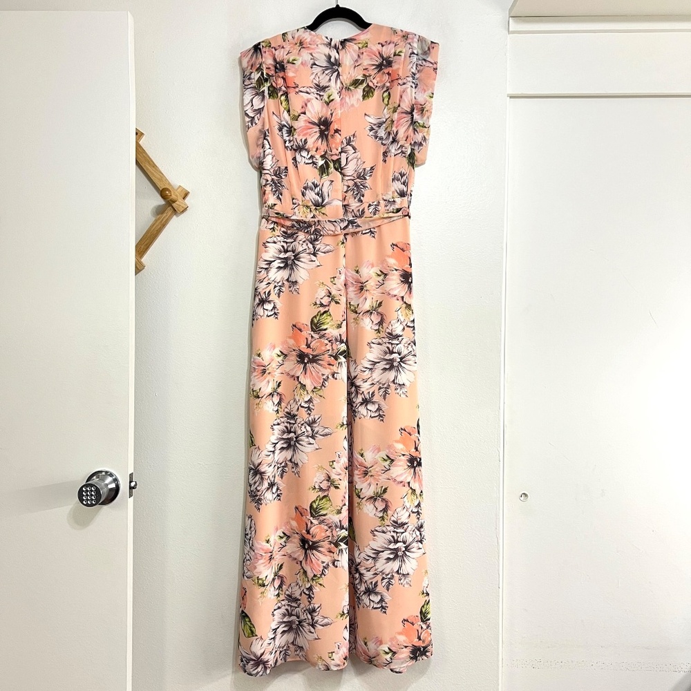 Eliza J Floral Ruffle High Low Dress Blush Size 14 - Picture 5 of 10